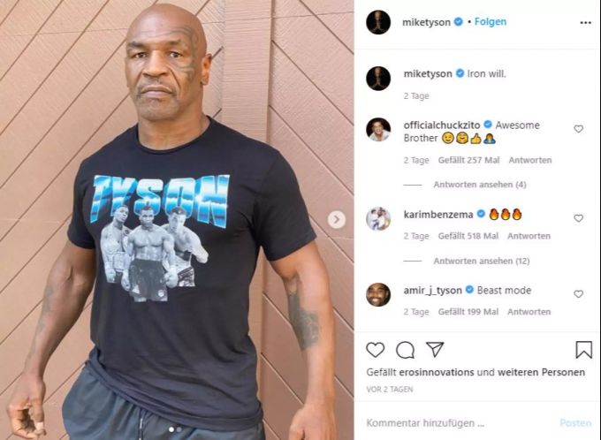 Fit für sein Comeback: Box-Legende Mike Tyson (54). Mike Tyson Boxen