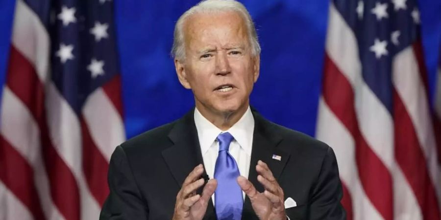 Nun auch offiziel: Joe Biden ist der Präsidentschaftskandidat der Demokraten. Foto: Andrew Harnik/AP/dpa