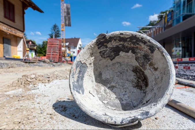 Intensivbauphase beim Bahnhof Wabern