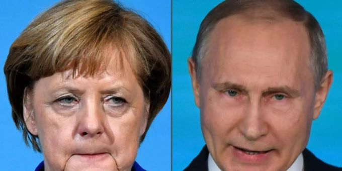 Bundeskanzlerin Merkel und Präsident Putin Merkel Putin