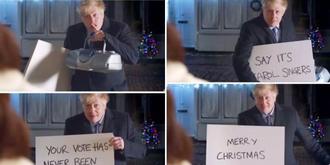 Boris Johnson gibt vor den Wahlen am Donnerstag noch einmal alles. boris johnson