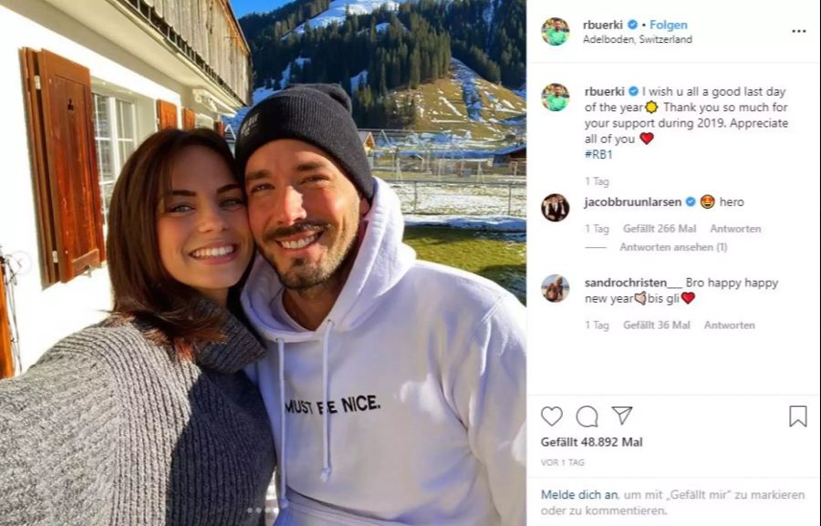 Bilder aus vergangenen Zeiten: Marlen Valderrama-Alvaréz und Roman Bürki turteln zusammen in Adelboden BE.