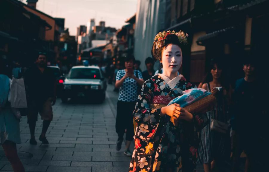 Eine Geisha in Kyoto