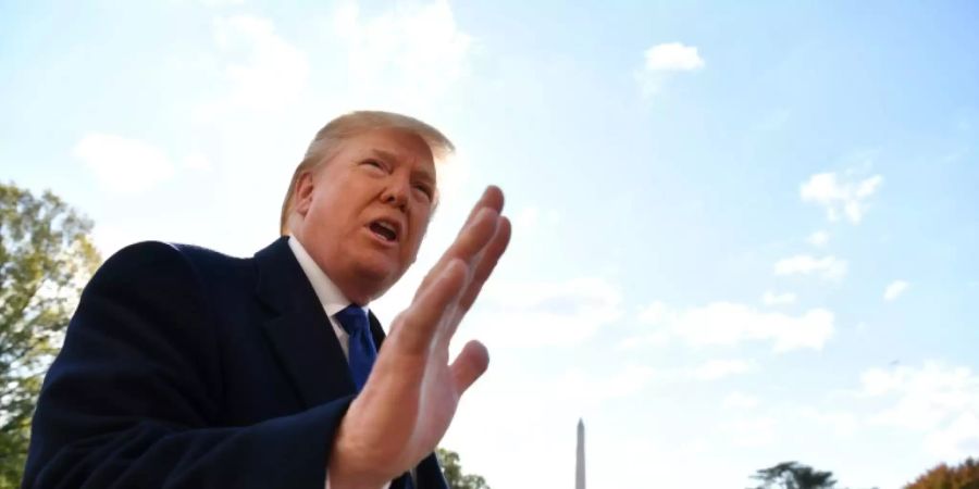 Trump vor dem Weissen Haus