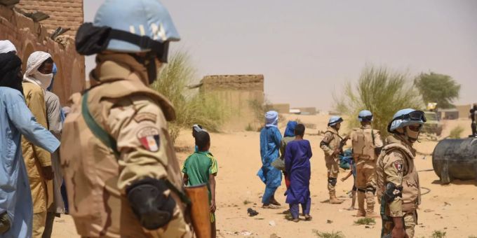 In Mali stationierte UN Friedensstifter sorgen für Sicherheit. UN Friedensstifter in Mali