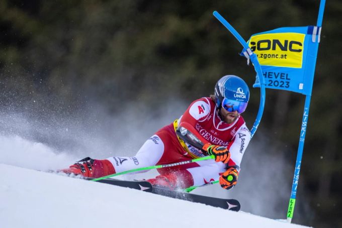 Marco Schwarz führte nach dem ersten Lauf des WM-Riesenslaloms deutlich, am Ende reichte es nur zu Bronze. Marco Schwarz