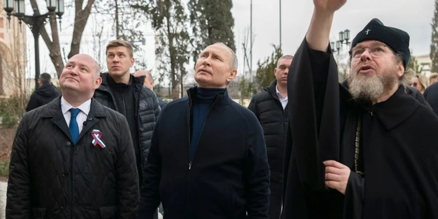 Foto der russischen Staatsmedien von Putin in Sewastopol