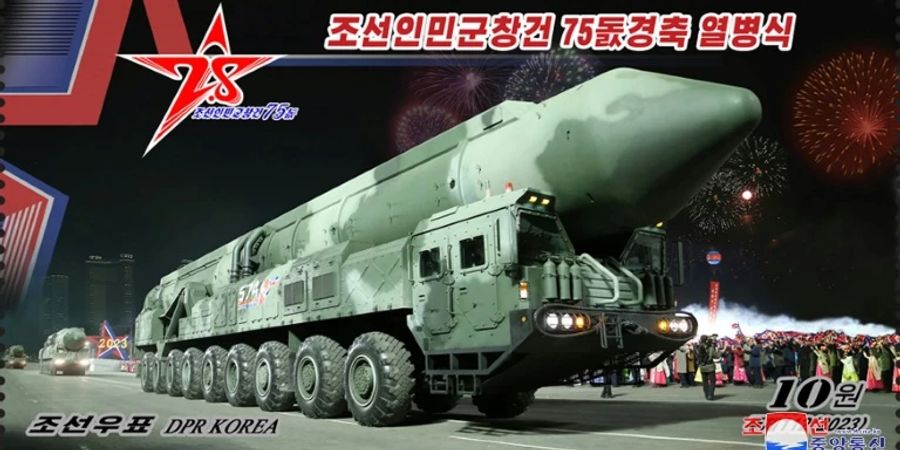 Nordkoreanische Militär-Briefmarke