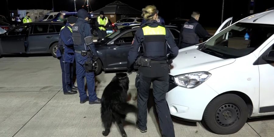 Polizeikontrolle in Niedersachsen.