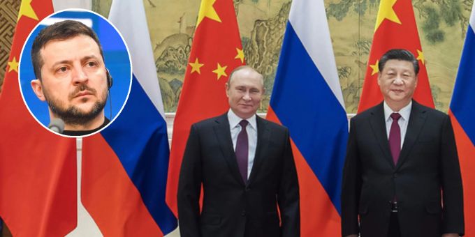 Wolodymyr Selenskyj rät China davon ab, Russland im Ukraine-Krieg zu unterstützen. Ukraine Krieg