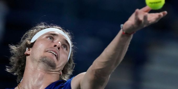 Alexander Zverev gewann sein Achtelfinale in Dubai glatt in zwei Sätzen. Alexander Zverev gewann sein Achtelfinale in Dubai glatt in zwei Sätzen.