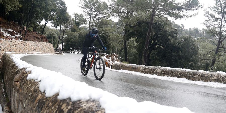 Geräumte Strassen in der Serra de Tramuntana. Einige Strecken waren wegen der Schneefälle gesperrt gewesen.