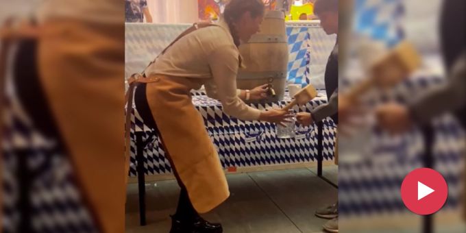 Mass verschlagen - Für die Wiesn muss Ski-Star Suter noch etwas üben
