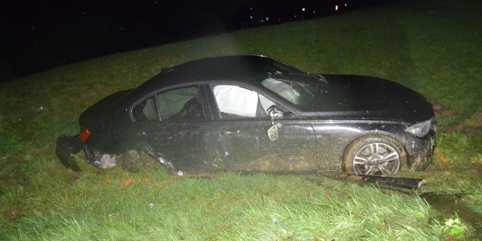 Schleuderunfall in Waldstatt. Schleuderunfall in Waldstatt.