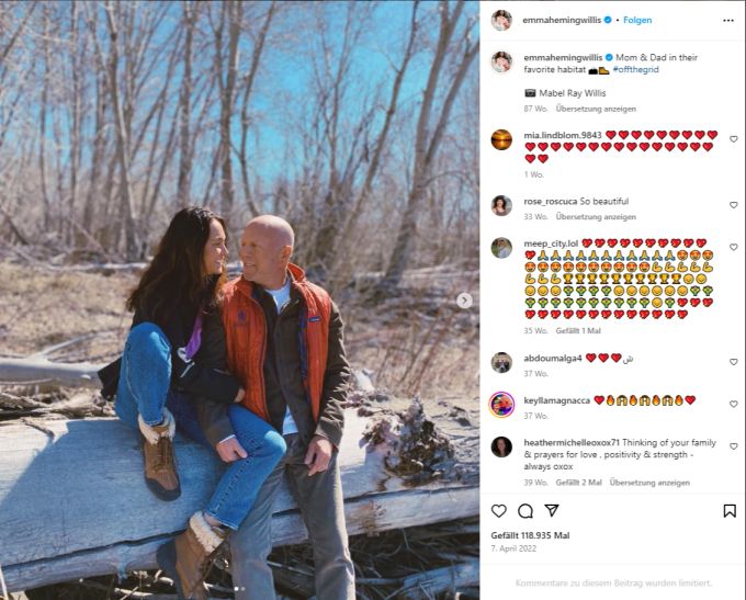 Bruce Willis mit seiner Frau Emma Heming. Willis