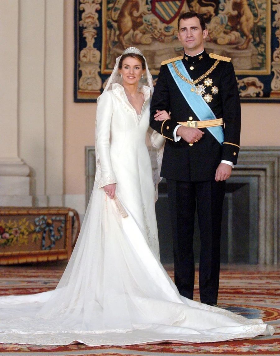 Königin Letizia und Felipe bei ihrer Hochzeit im Jahr 2004.