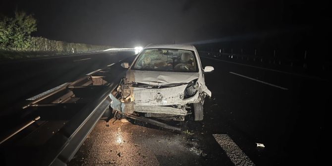 Kollisionnen auf der A1.