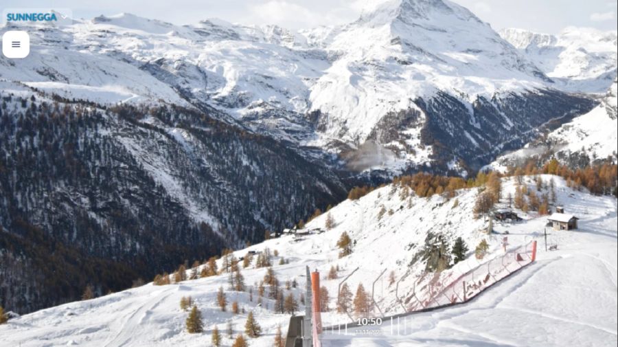 Gleiches Bild in Zermatt bei der Sunnegga Bahn (2288 Meter über Meer): Dieses Bild ist von gestern...