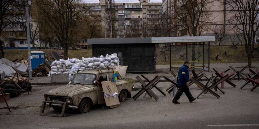 Ukraine Krieg: Ein ukrainischer Checkpoint.