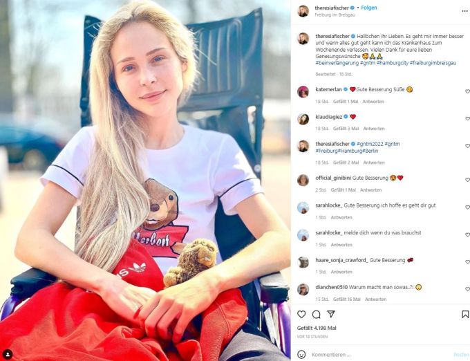Theresia liess sich bereits zum zweiten Mal die Beine verlängern. theresia fischer