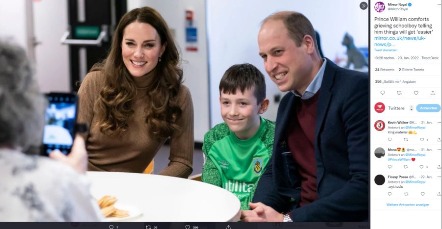 Genau wie William, verlor der Bub in jungen Jahren sein Mami.