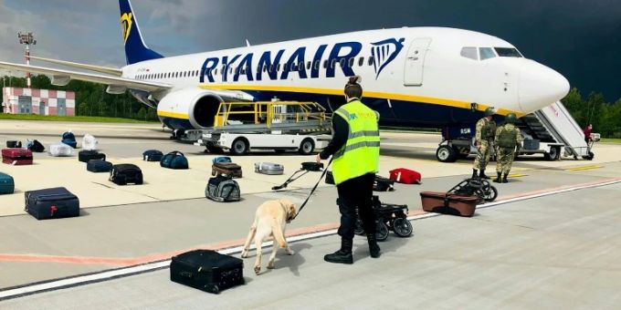 Ryanair-Maschine in Minsk Ryanair-Maschine in Minsk