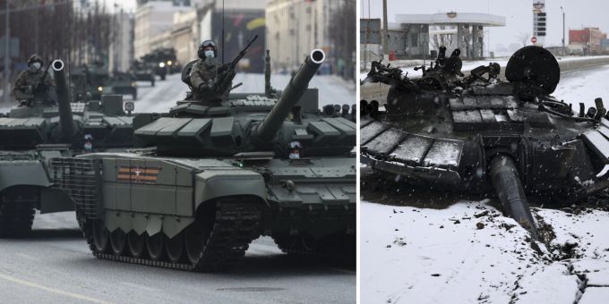 Russland hat im Ukraine-Krieg hunderte Panzer verloren. Wegen der Sanktionen dürfte der Ersatz kaum kommen. Ukraine Krieg