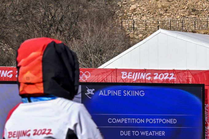 Das Abfahrt-Rennen der Männer wurde abgesagt. Olympia 2022