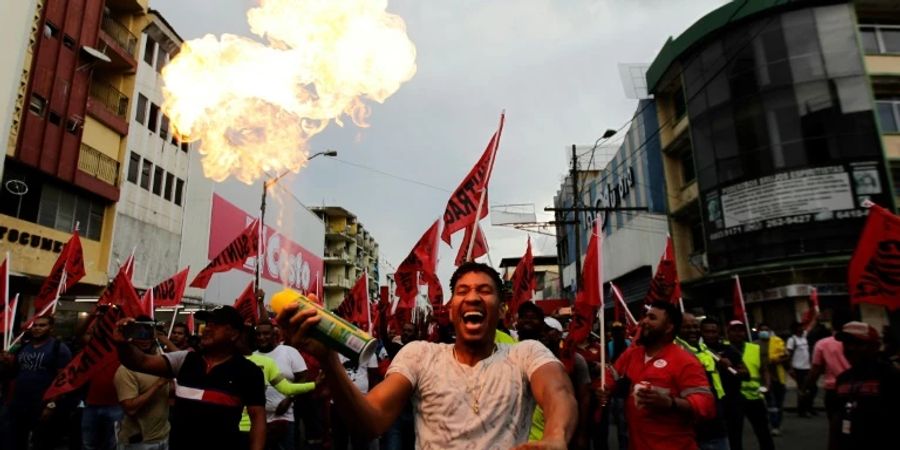 Demonstranten in Panama-Stadt