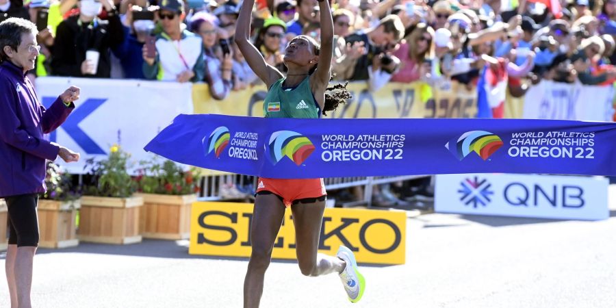 Gotytom Gebreslase holte sich WM-Gold im Marathon.