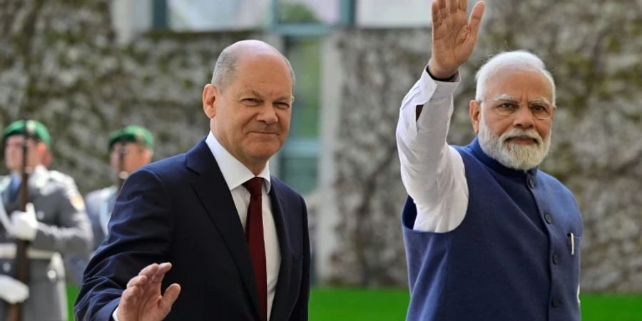 Scholz und Modi auf dem Weg ins Kanzleramt
