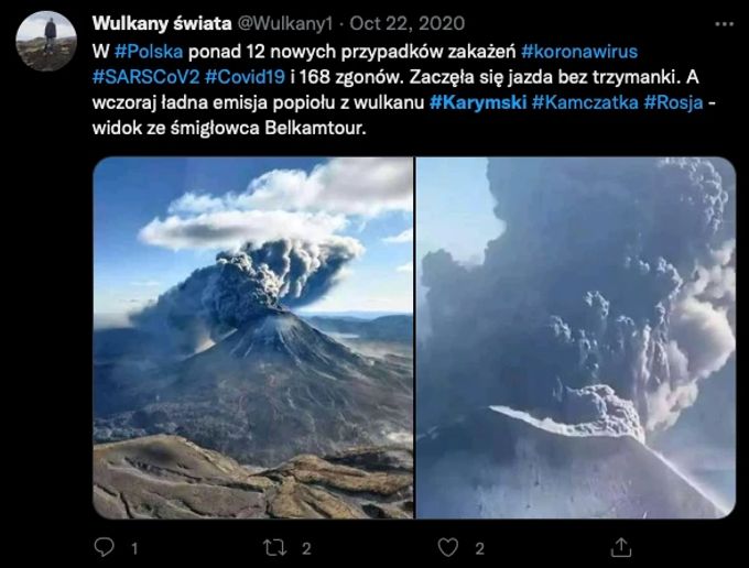 Der Vulkan Karymski ist auf der russischen Halbinsel ausgebrochen. karymski