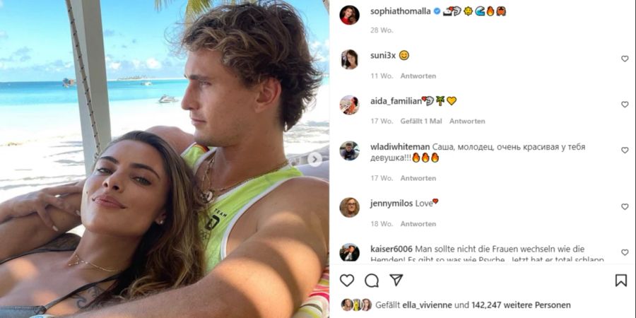 Sophia Thomalla und Alexander Zverev sind ein Paar.