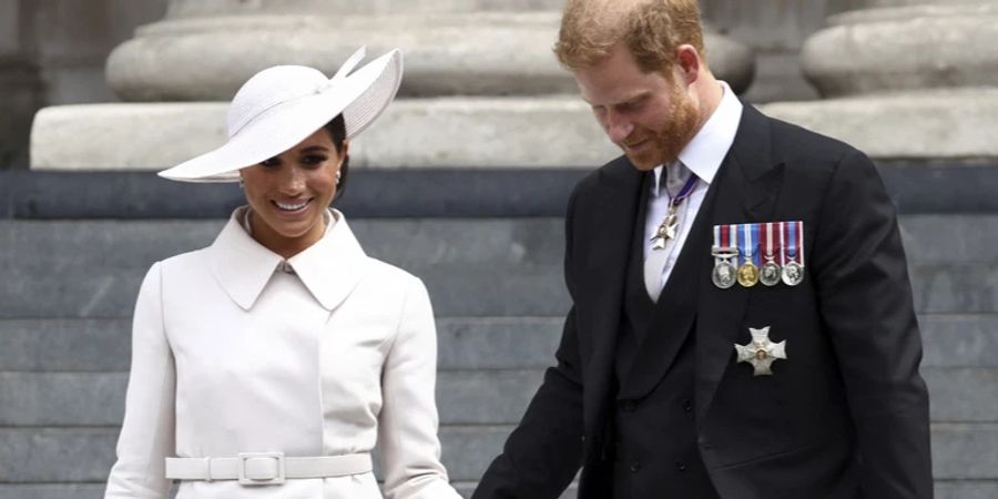 Prinz Harry und Meghan beim Thronjubiläum.