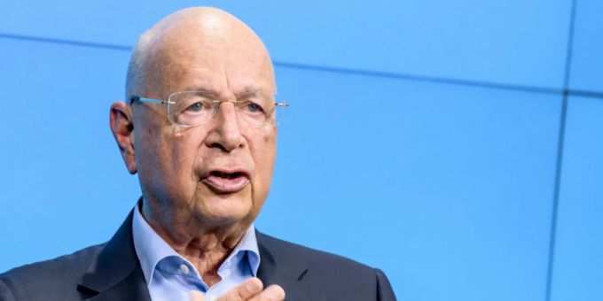 WEF-Gründer Klaus Schwab am Weltwirtschaftsforum 2022. klaus schwab wef