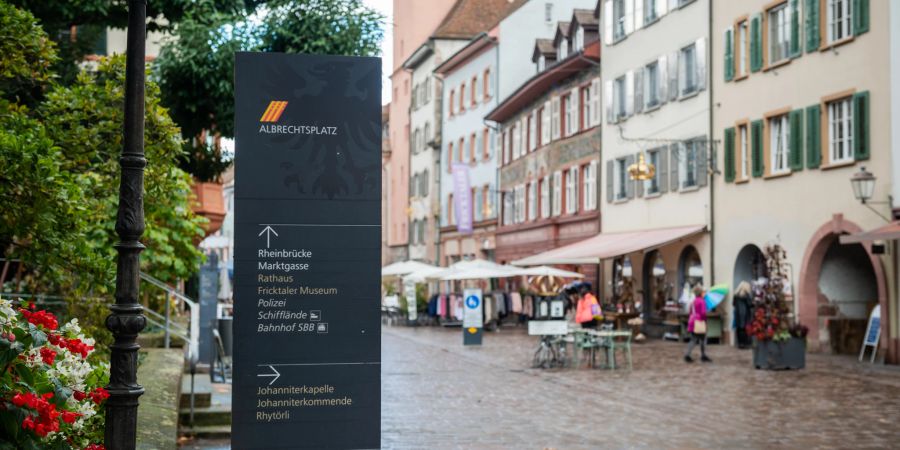 Der Albrechtsplatz in der Altstadt von Rheinfelden.