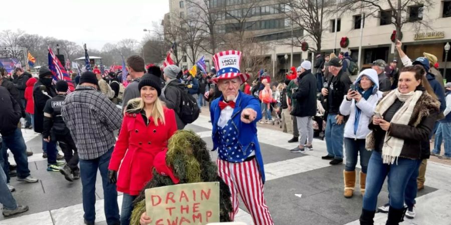 Anhänger von Donald Trump nahe des Weissen Hauses in Washington