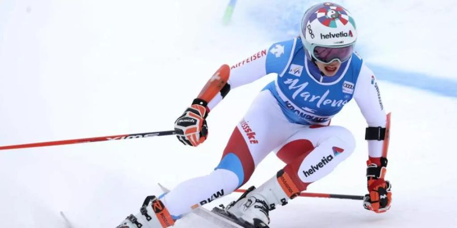 Die Schweizerin Michelle Gisin ist eine der Favoritinnen beim ersten WM-Wettkampf in Cortina d'Ampezzo. Foto: Alessandro Trovati/AP/dpa