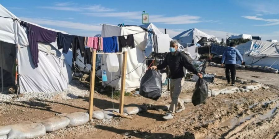 Flüchtlingslager Kara Tepe auf der griechischen Insel Lesbos