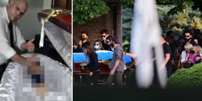 Legende beigesetzt - Maradonas Familie ist schockiert über Sarg-Fotos