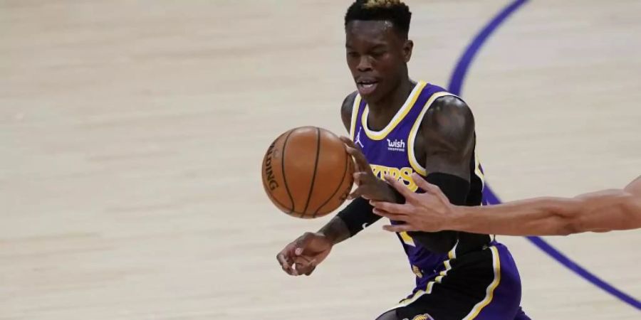 Dennis Schröder blieb beim Sieg der Lakers unauffällig. Foto: Ashley Landis/AP/dpa