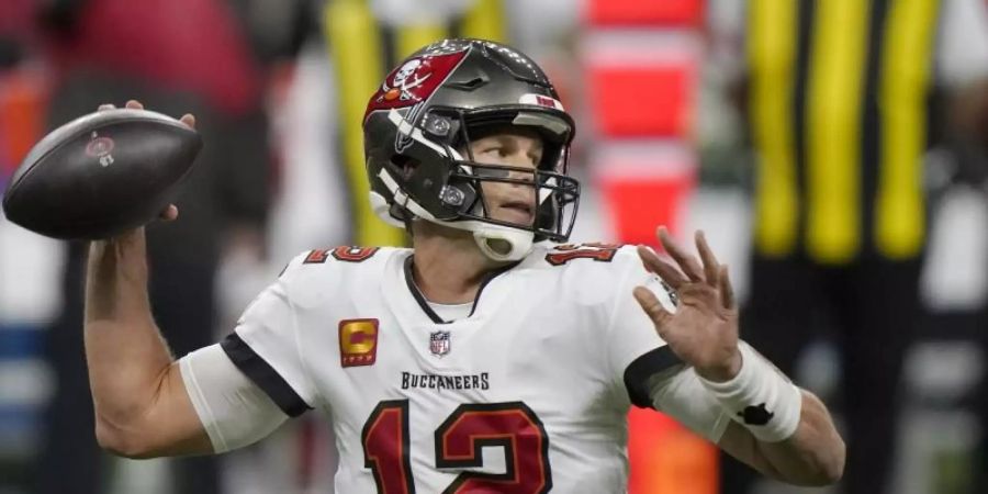 Hat mit den Tampa Bay Buccaneers den Super Bowl im Blick: Tom Brady. Foto: Brynn Anderson/AP/dpa