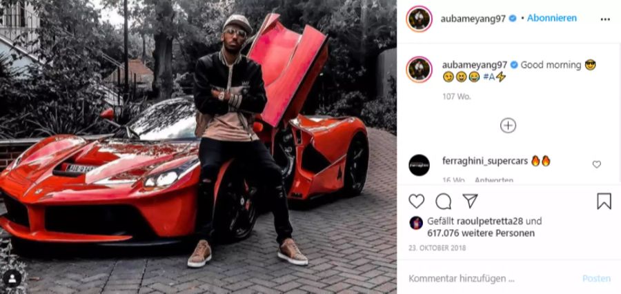 Der Arsenal-Star gilt als Fan von schnellen Supercars.