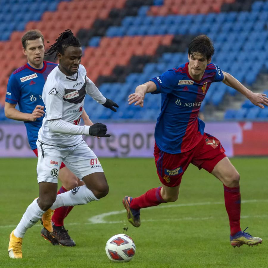 Lugano-Stürmer Abubakar ist der Torschütze zum zwischenzeitlichen 1:0.