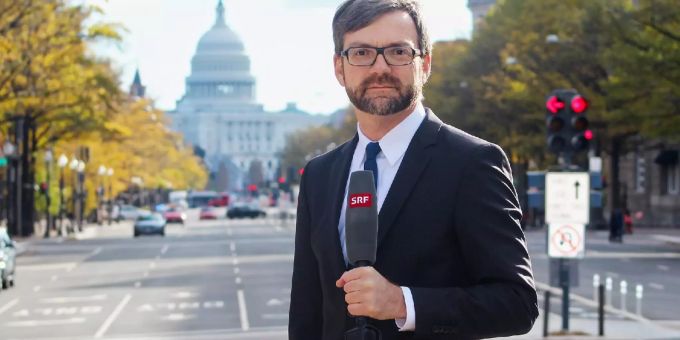 SRF-Korrespondent Peter Düggeli verliess Washington wegen einem schweren Krankheitsfall in der Familie. srf