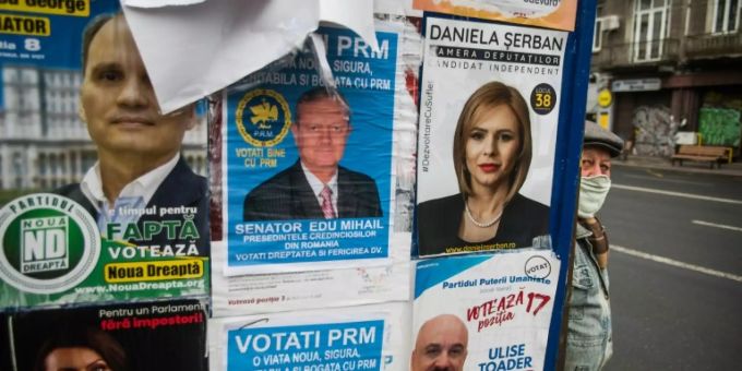 Wahlplakate in Bukarest