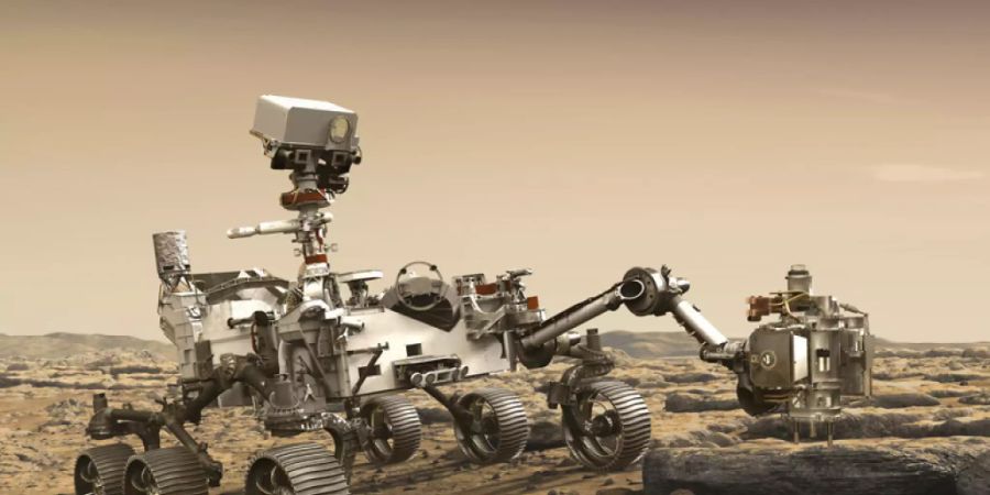 Heute Donnerstag landet die «Perseverance» auf dem Mars und danach beginnt der Mars-Rover seinen Forschungsauftrag (Bild). Wie weit aber sind die Vorbereitungen gediehen für einen Aufenthalt von Menschen? (Nasa)