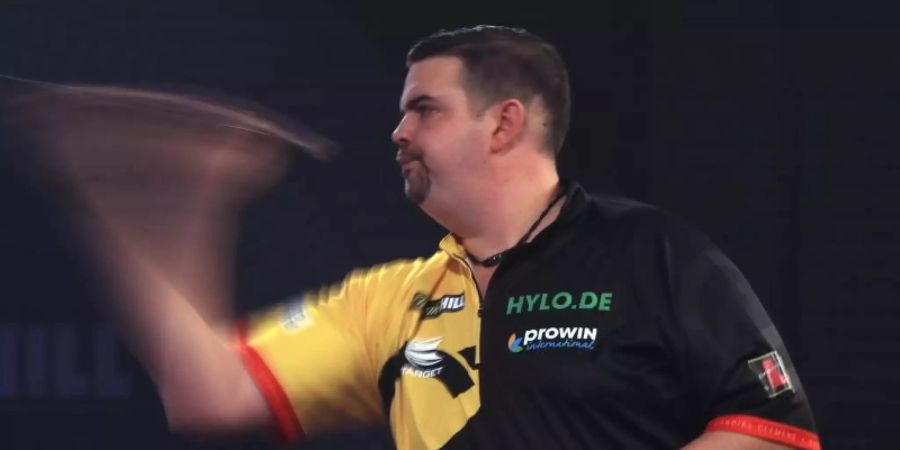 Gabriel Clemens trifft in der dritten Runde auf Weltmeister Peter Wright. Foto: Adam Davy/PA Wire/dpa