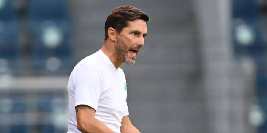 Hat in seinem ersten Jahr als Bundesliga-Coach nur ein Ziel mit der SpVgg Greuther Fürth: Stefan Leitl. Foto: Soeren Stache/dpa-Zentralbild/dpa