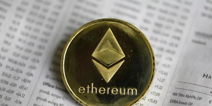 Die Kryptowährung Ethereum. ethereum